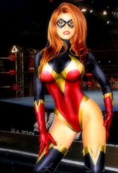 Ms.Marvel Carol Danvers Shiny Halloween Costumes